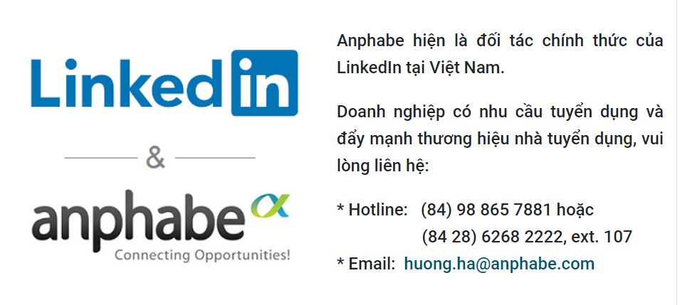 Anphabe là đối tác chính thức của Linkedin tại thị trường Việt Nam
