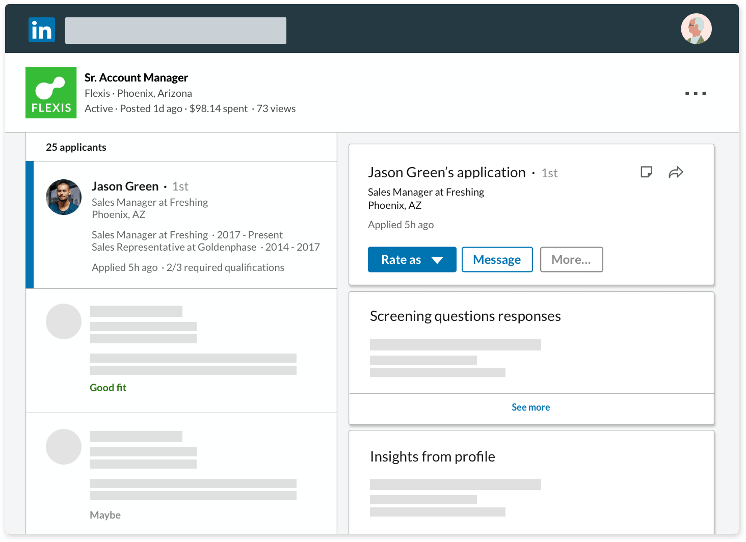 Rút ngắn đáng kể thời gian tuyển dụng với các công cụ hỗ trợ xử lý hồ sơ và sàng lọc ứng viên nhanh chóng từ LinkedIn Recruiter.